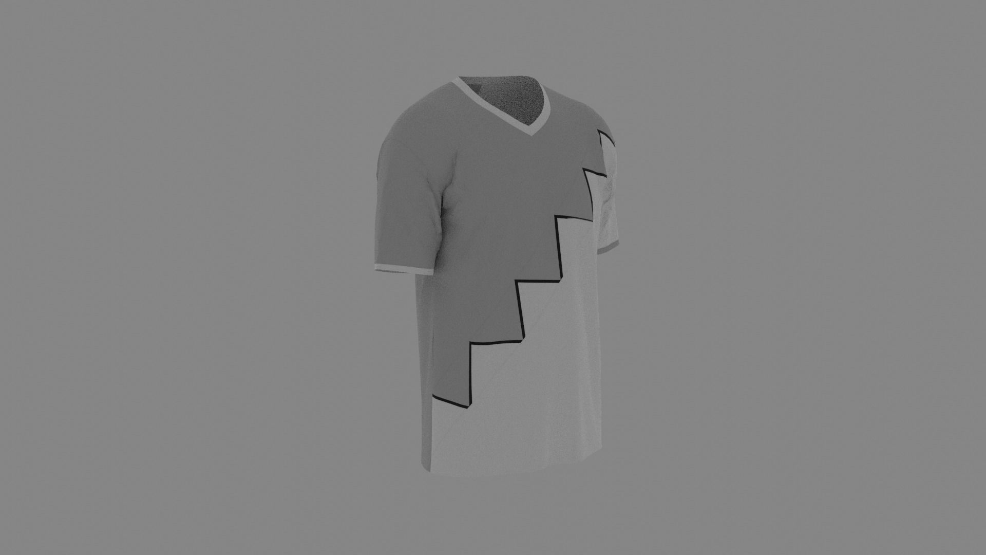 T-shirt mannequin wearing shirt Low-poly 3D model_3