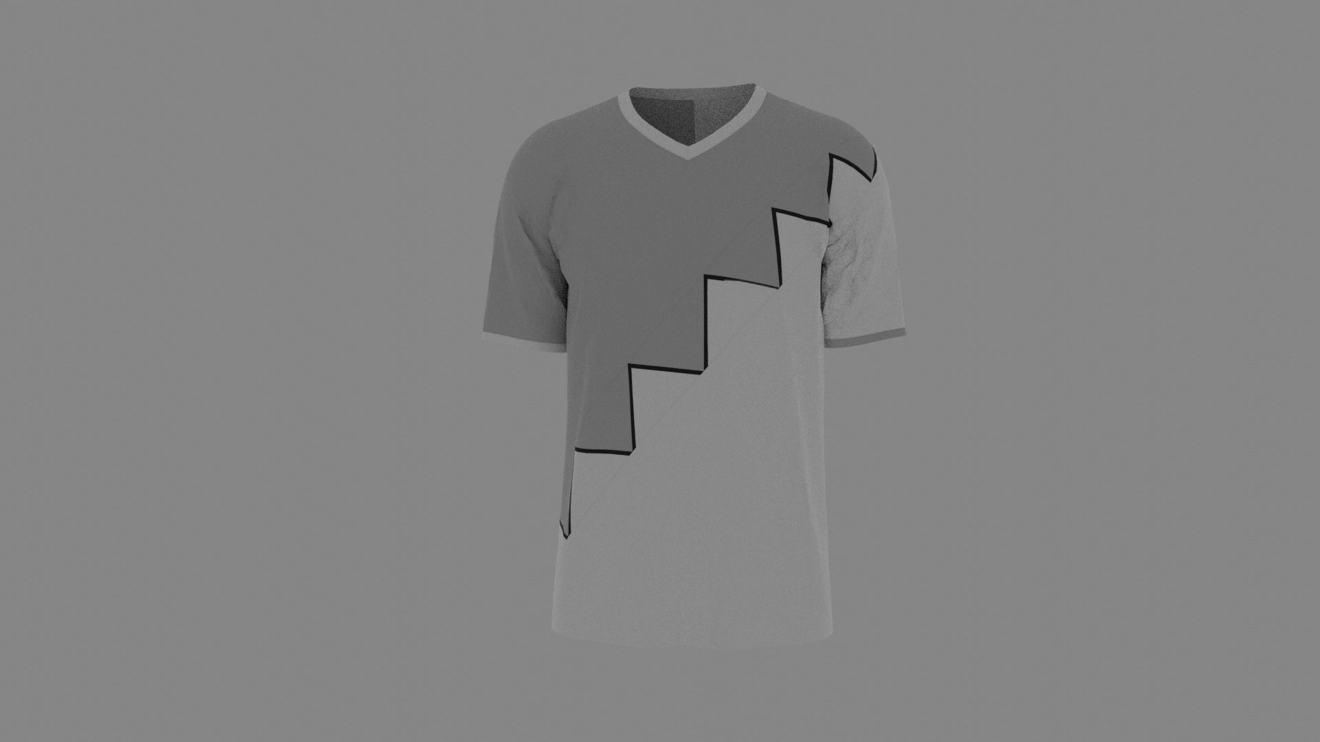 T-shirt mannequin wearing shirt Low-poly 3D model_1