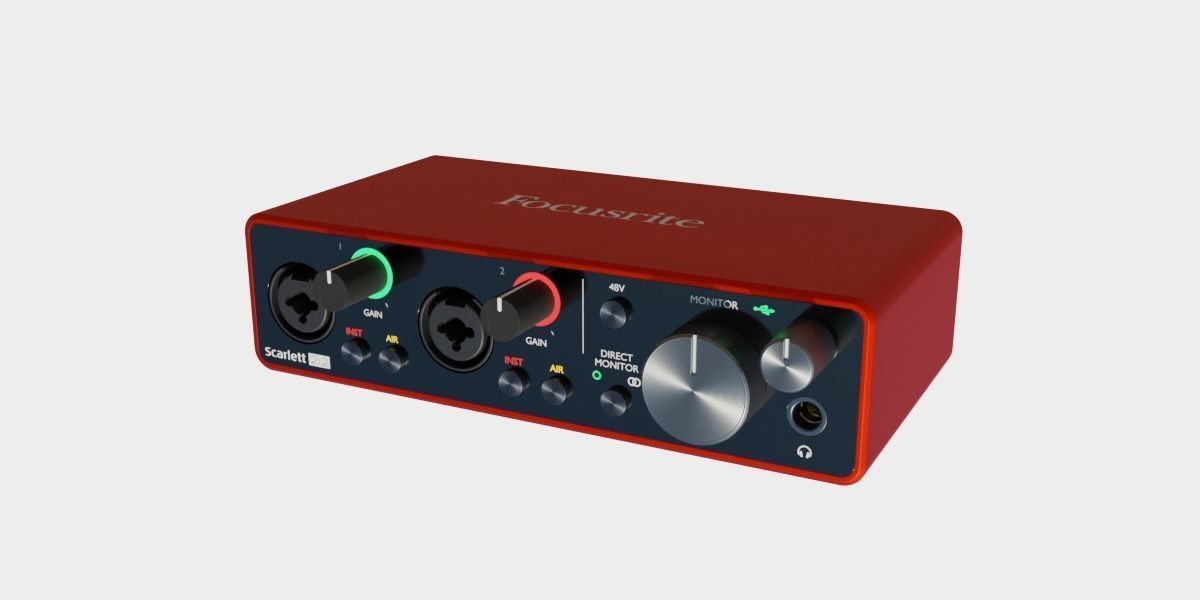 Focusrite Scarlett 2i2 3Gen 3D model_1