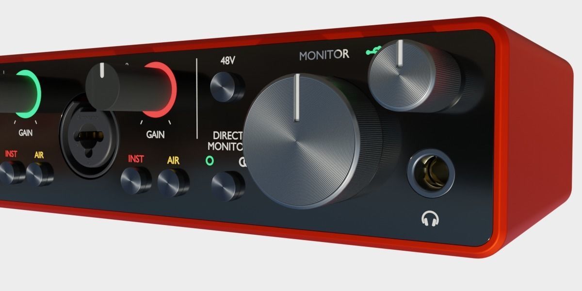 Focusrite Scarlett 2i2 3Gen 3D model_6