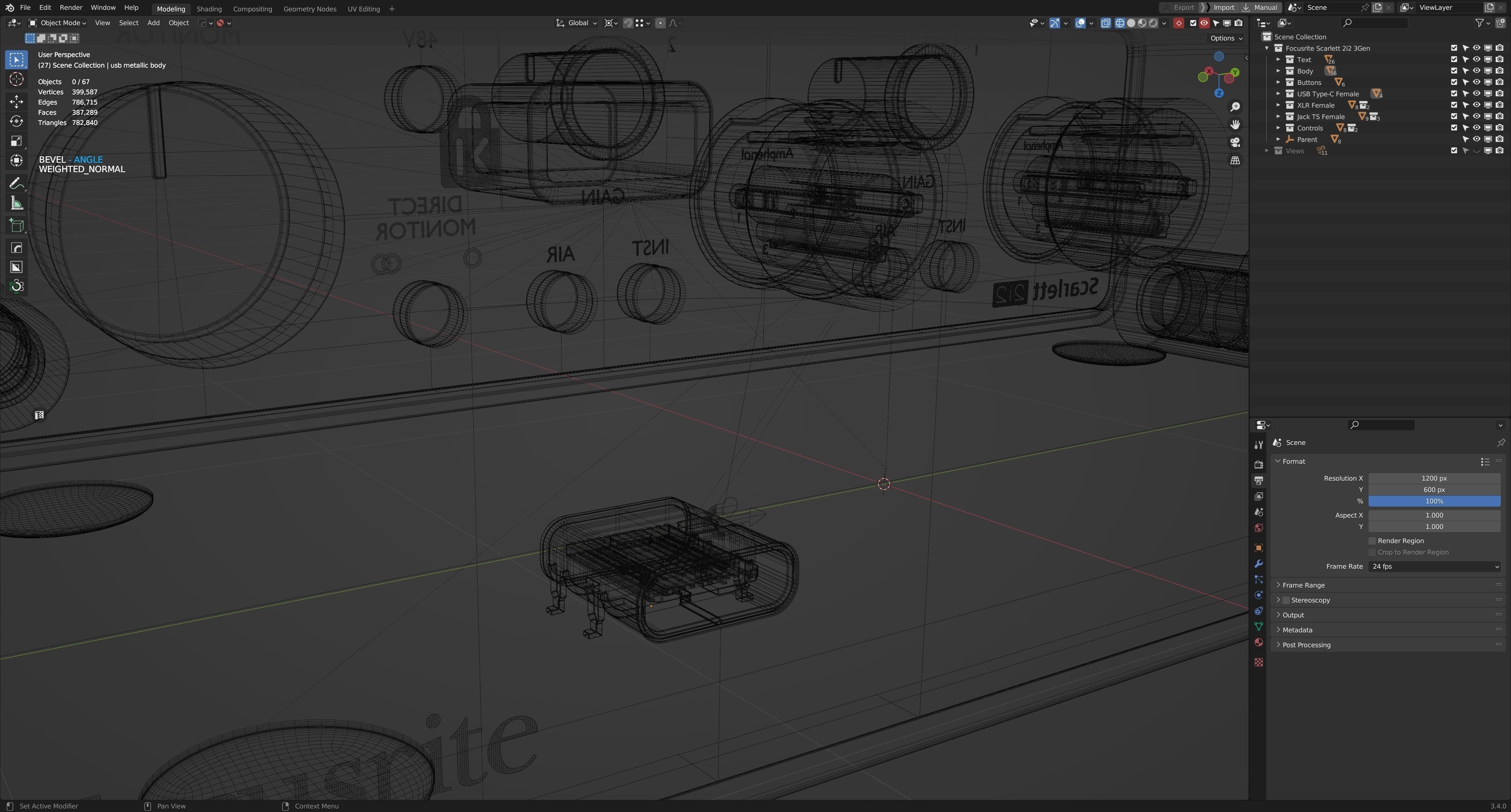 Focusrite Scarlett 2i2 3Gen 3D model_18