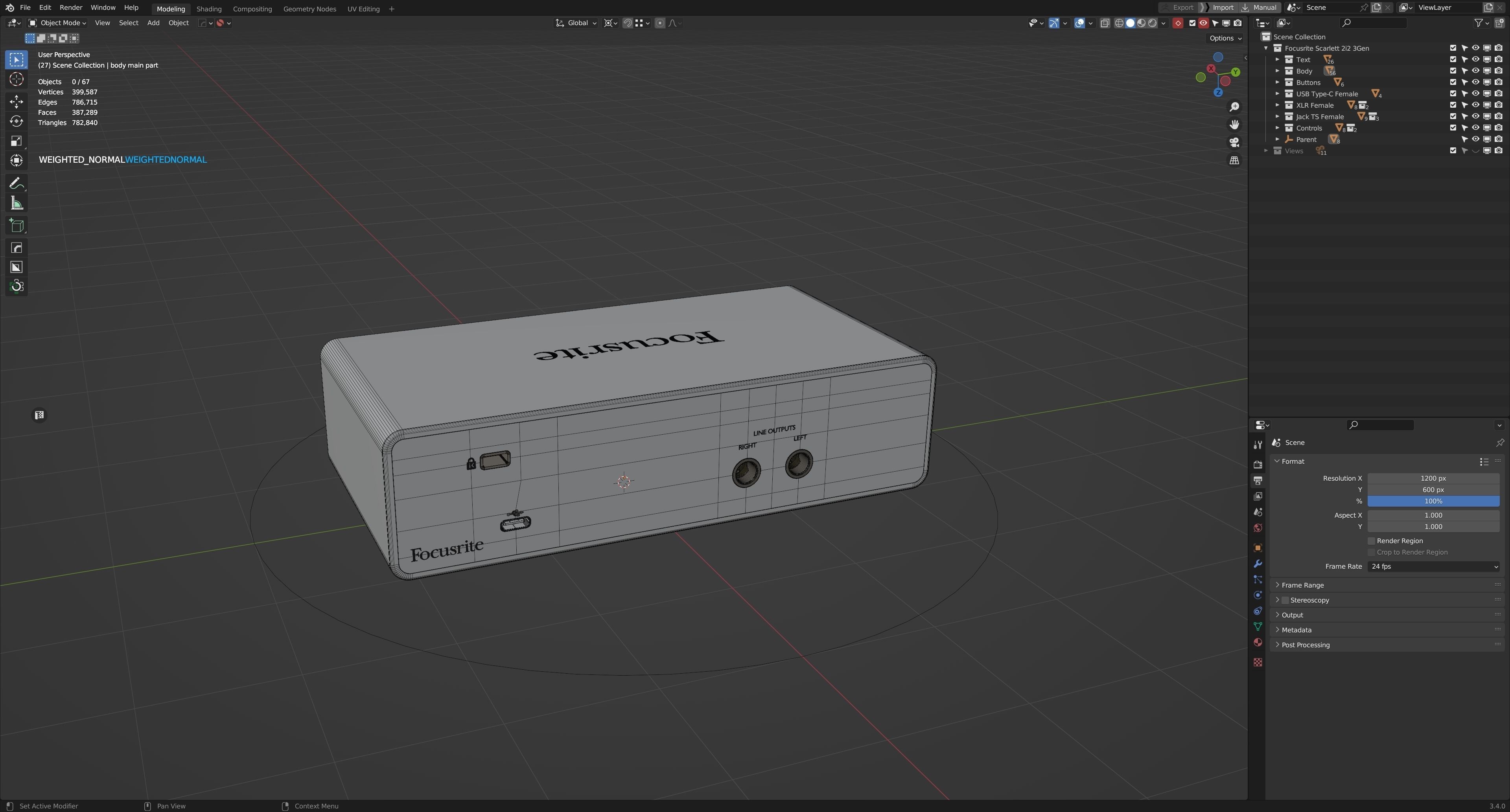 Focusrite Scarlett 2i2 3Gen 3D model_15