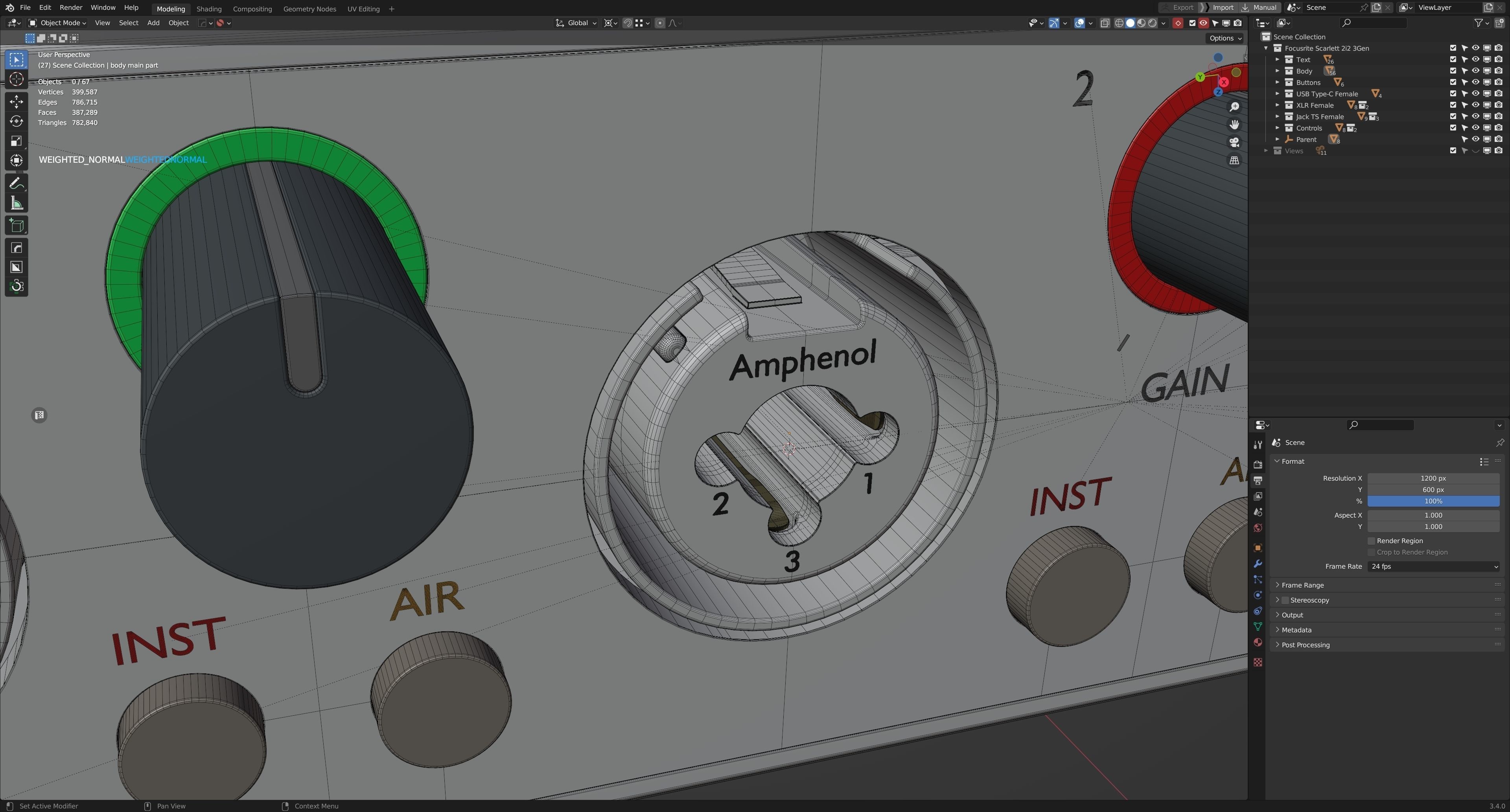 Focusrite Scarlett 2i2 3Gen 3D model_17