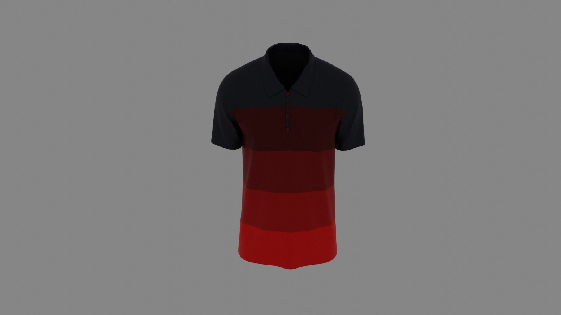 T-shirt mannequin wearing polo shirt Low-poly 3D model_4