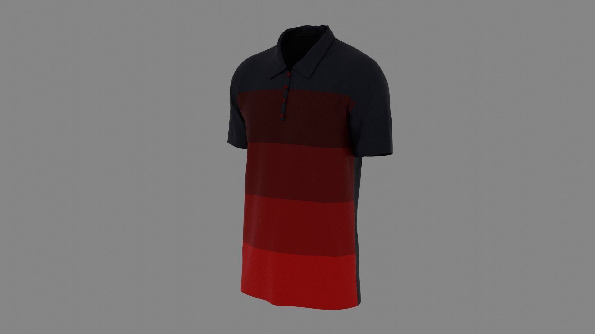 T-shirt mannequin wearing polo shirt Low-poly 3D model_2