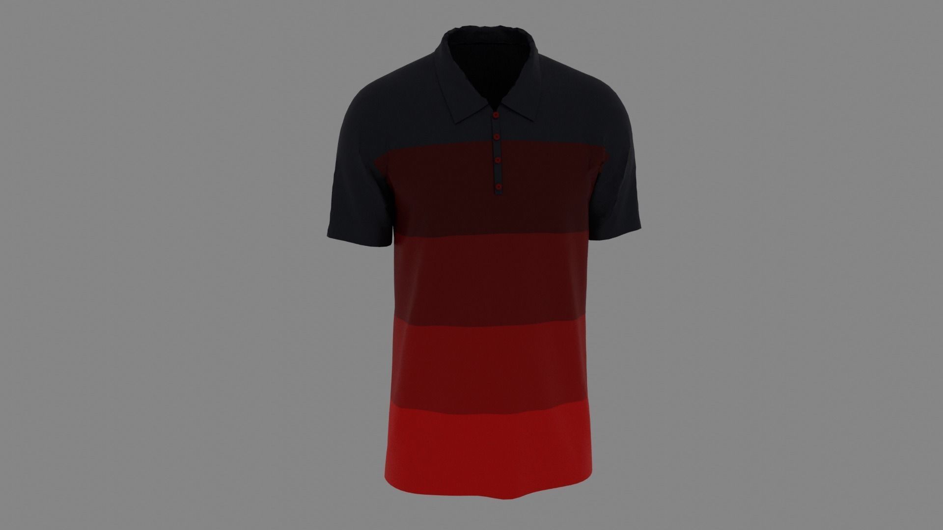 T-shirt mannequin wearing polo shirt Low-poly 3D model_7