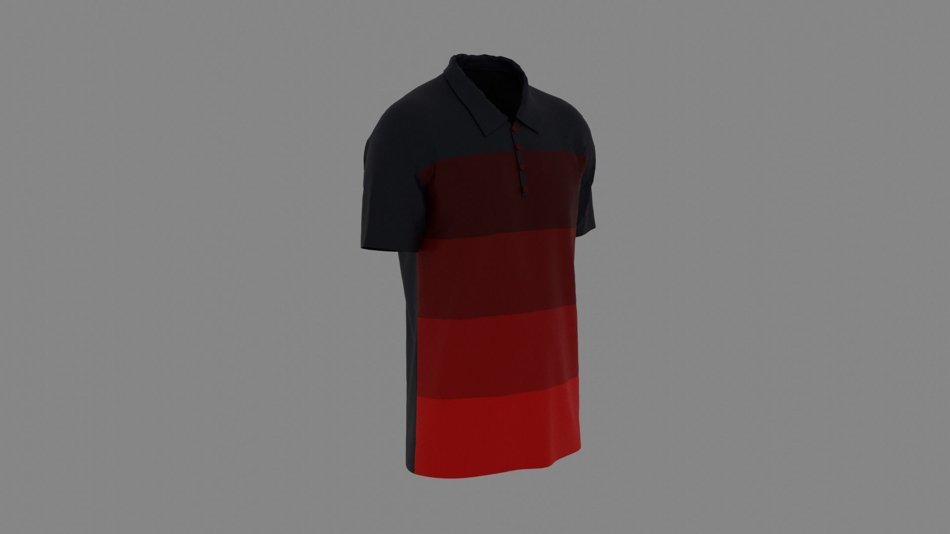 T-shirt mannequin wearing polo shirt Low-poly 3D model_3