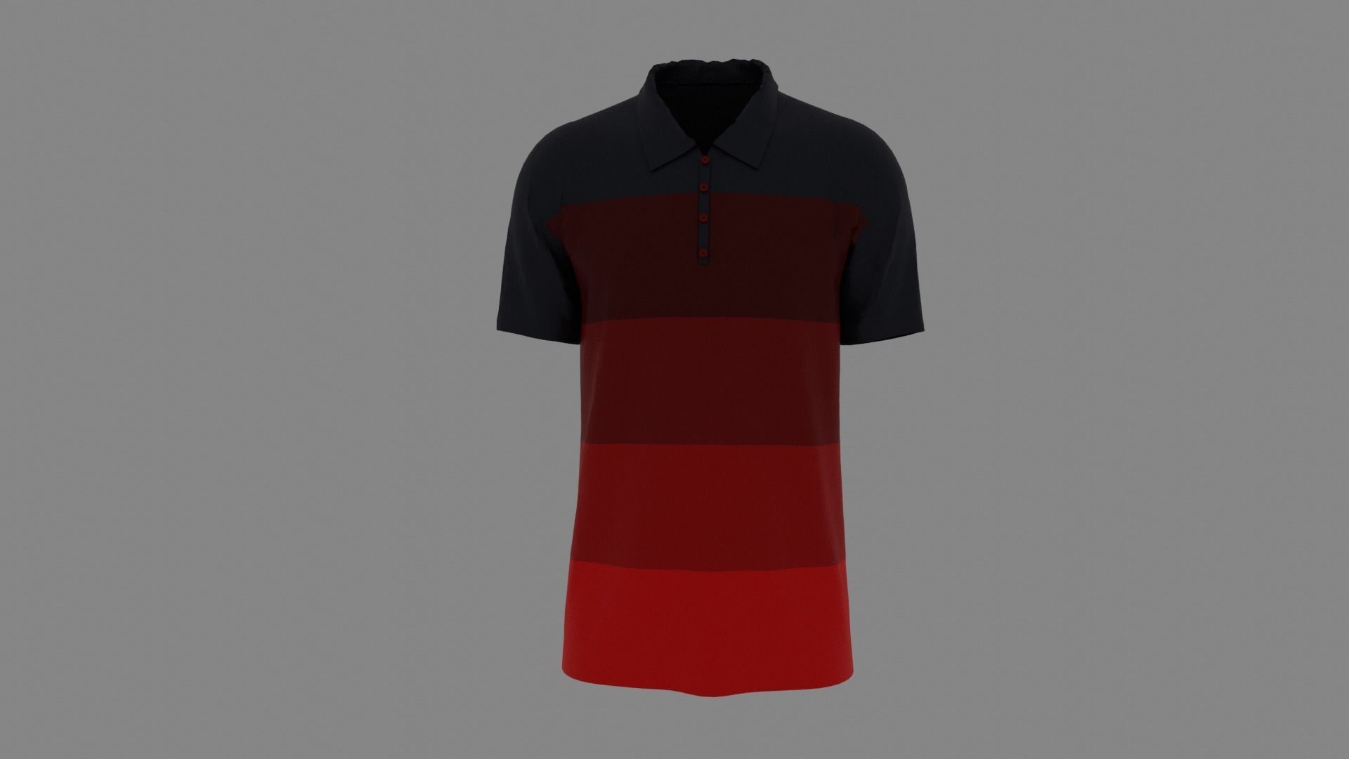T-shirt mannequin wearing polo shirt Low-poly 3D model_1