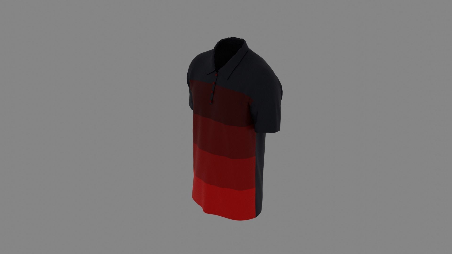 T-shirt mannequin wearing polo shirt Low-poly 3D model_5