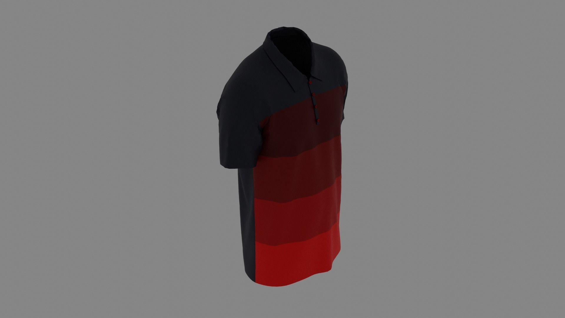 T-shirt mannequin wearing polo shirt Low-poly 3D model_6