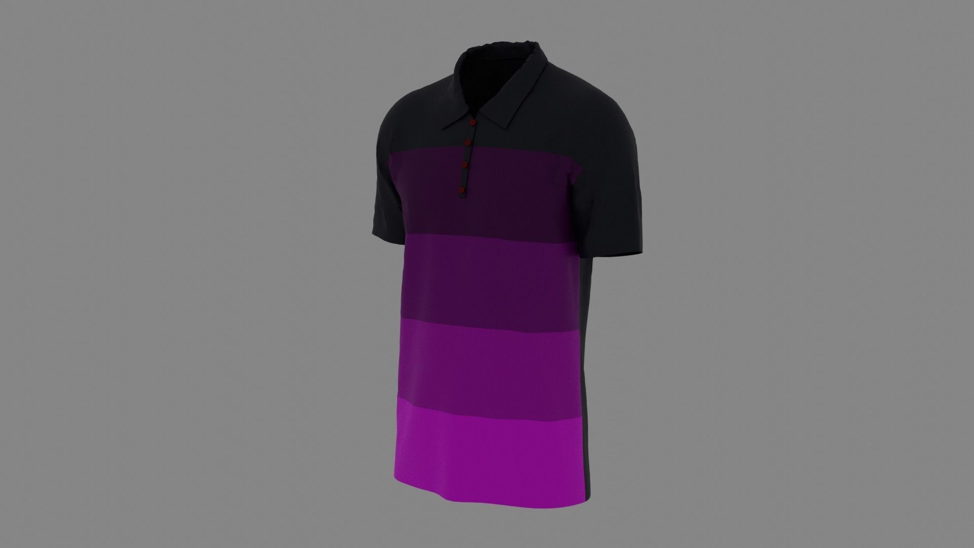 T-shirt mannequin wearing polo shirt Low-poly 3D model_2
