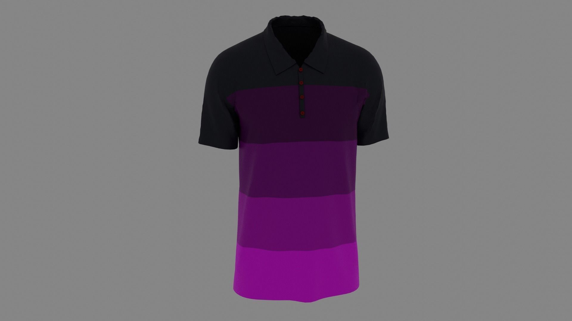 T-shirt mannequin wearing polo shirt Low-poly 3D model_7