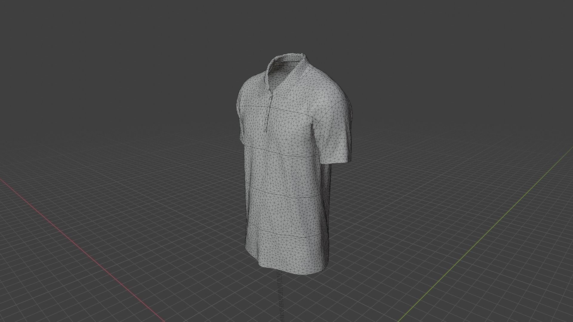 T-shirt mannequin wearing polo shirt Low-poly 3D model_9