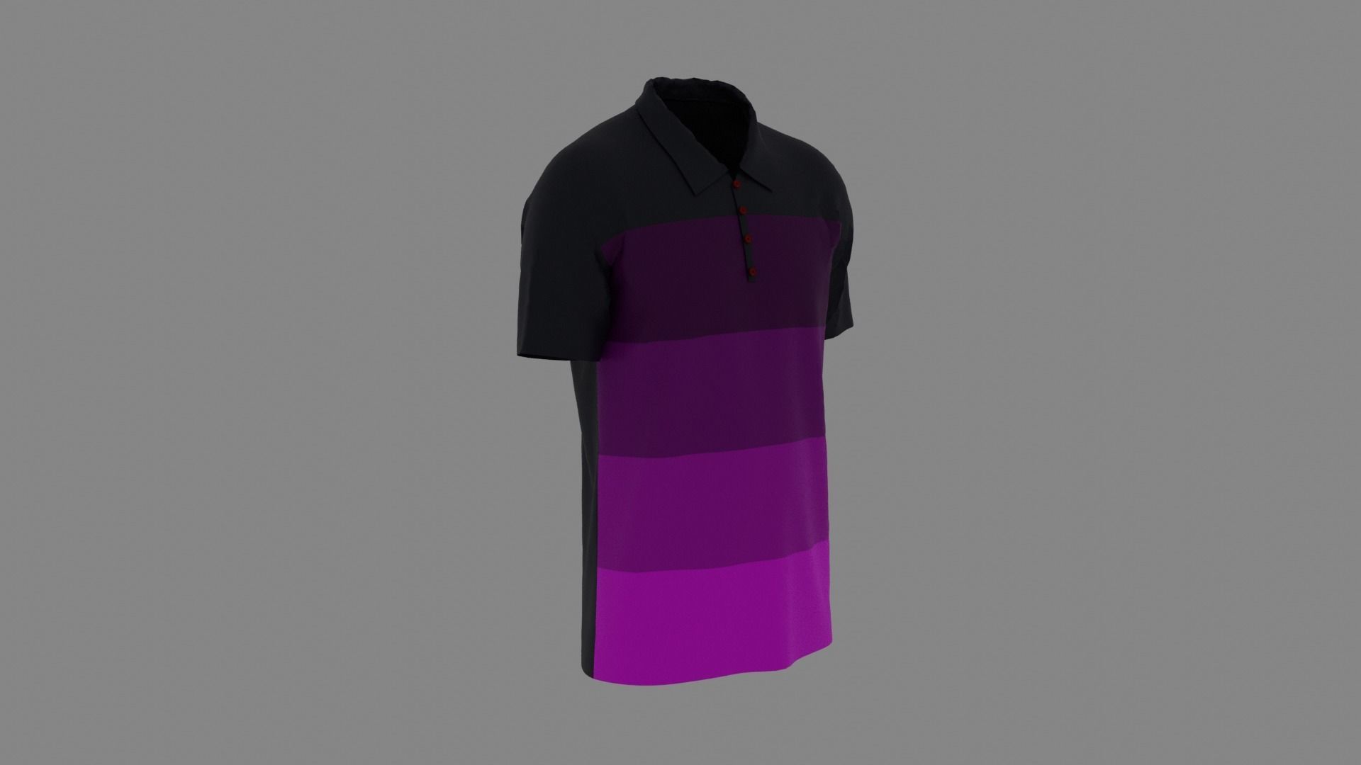 T-shirt mannequin wearing polo shirt Low-poly 3D model_3