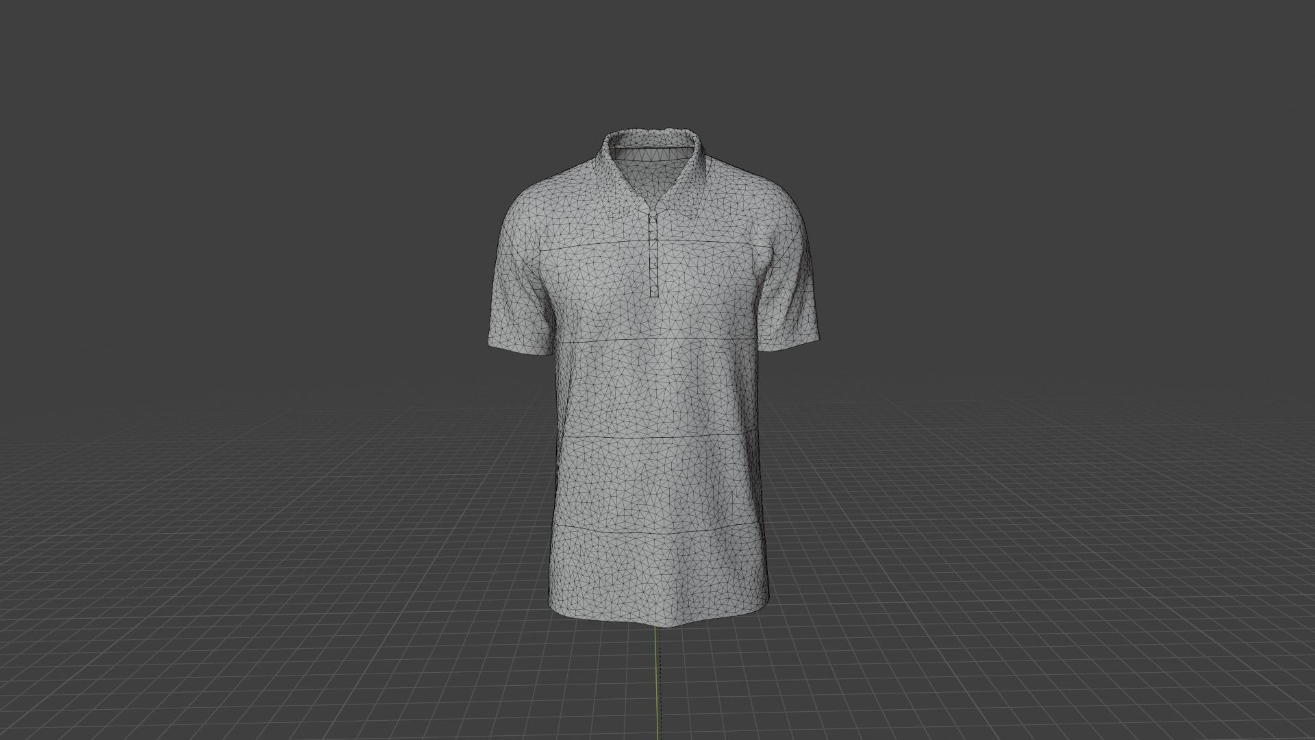 T-shirt mannequin wearing polo shirt Low-poly 3D model_8