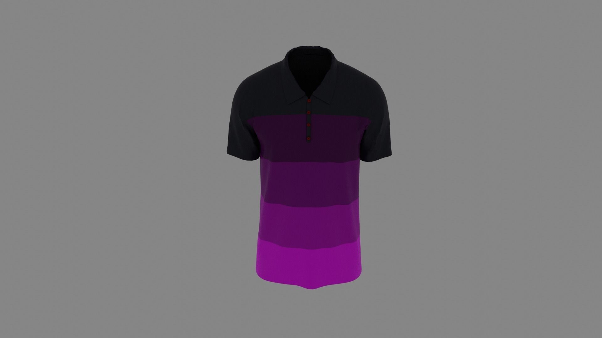 T-shirt mannequin wearing polo shirt Low-poly 3D model_4