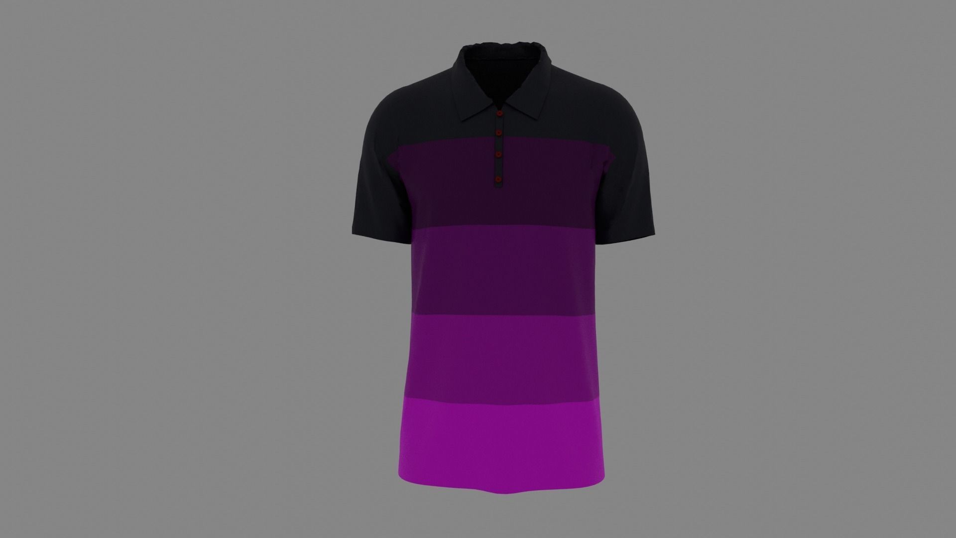 T-shirt mannequin wearing polo shirt Low-poly 3D model_1