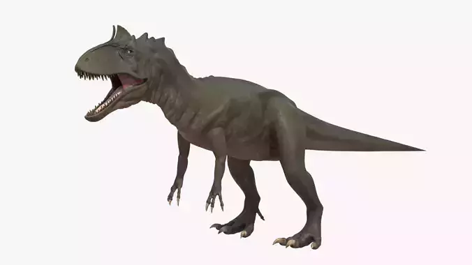 4K Textures Cryolophosaurus  Low-poly 3D model