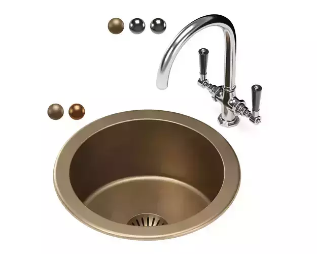 OFFICINE Top mounted round sink