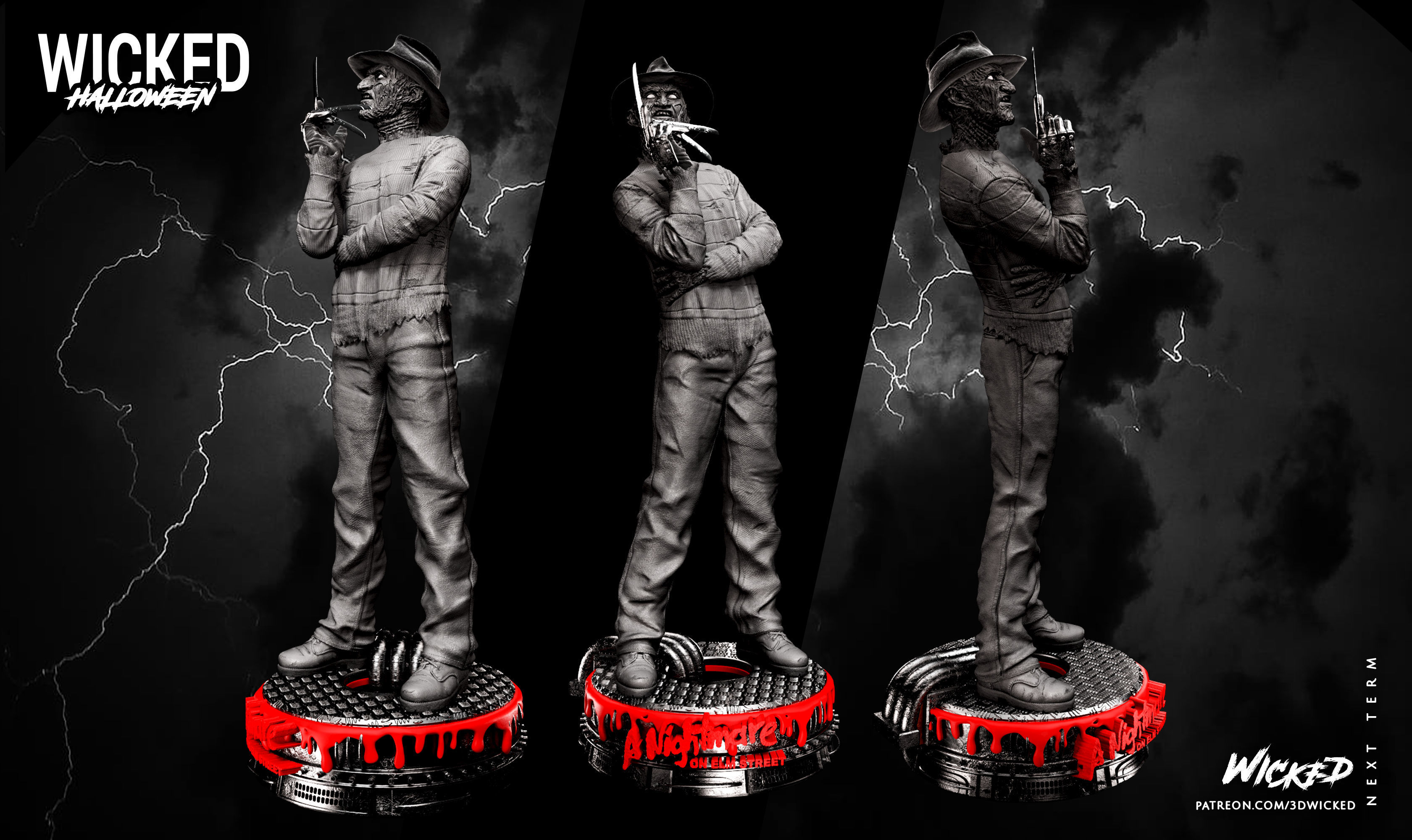 Wicked Movies Fredy Krueger Sculpture ready for 3d printing 3D print model_24