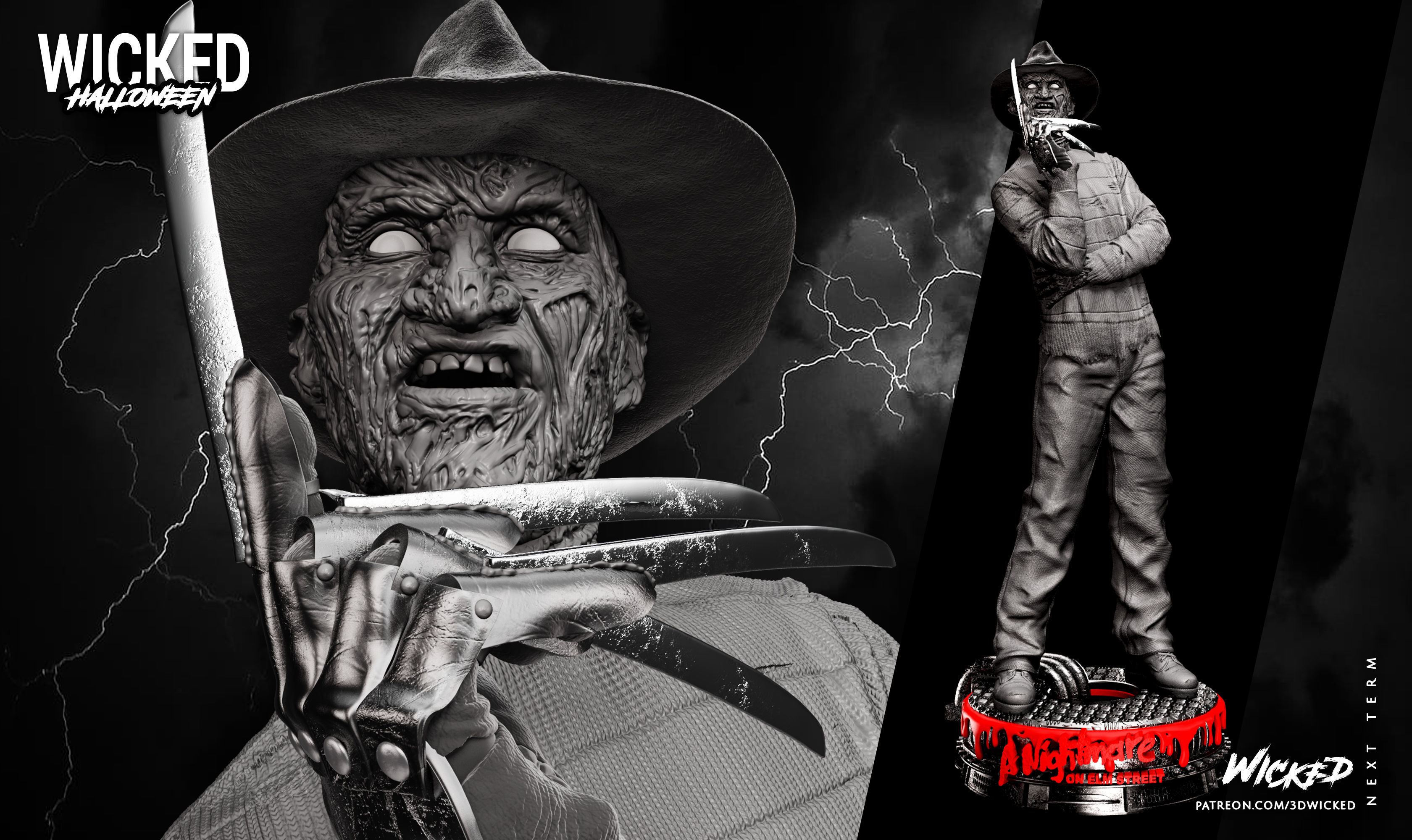 Wicked Movies Fredy Krueger Sculpture ready for 3d printing 3D print model_20