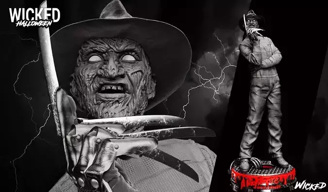 Wicked Movies Fredy Krueger Sculpture ready for 3d printing 3D print model