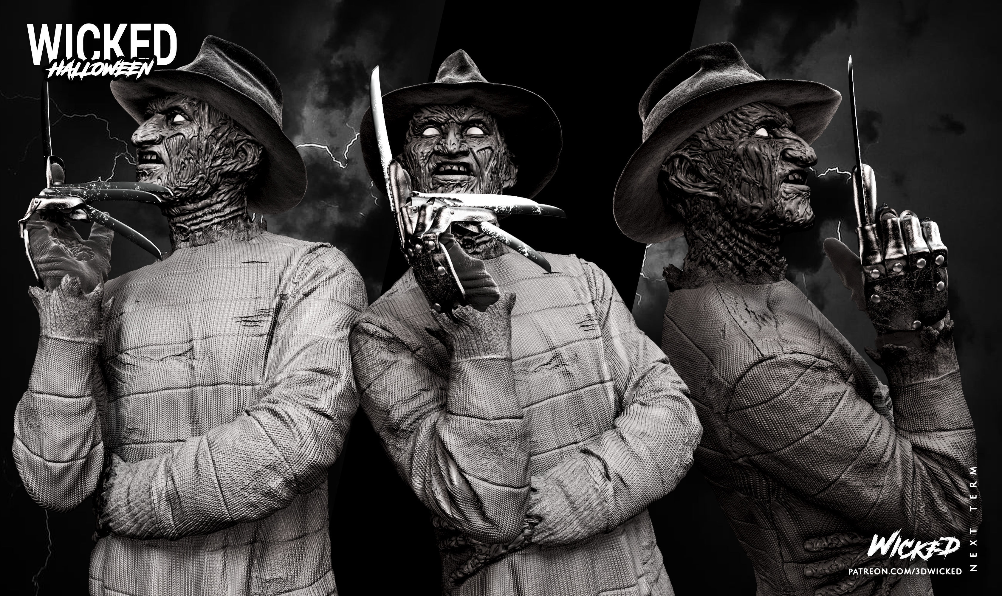 Wicked Movies Fredy Krueger Sculpture ready for 3d printing 3D print model_46