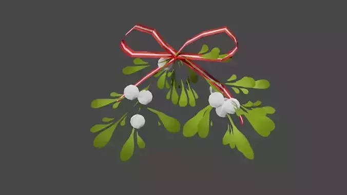 Sprig of mistletoe 3D model
