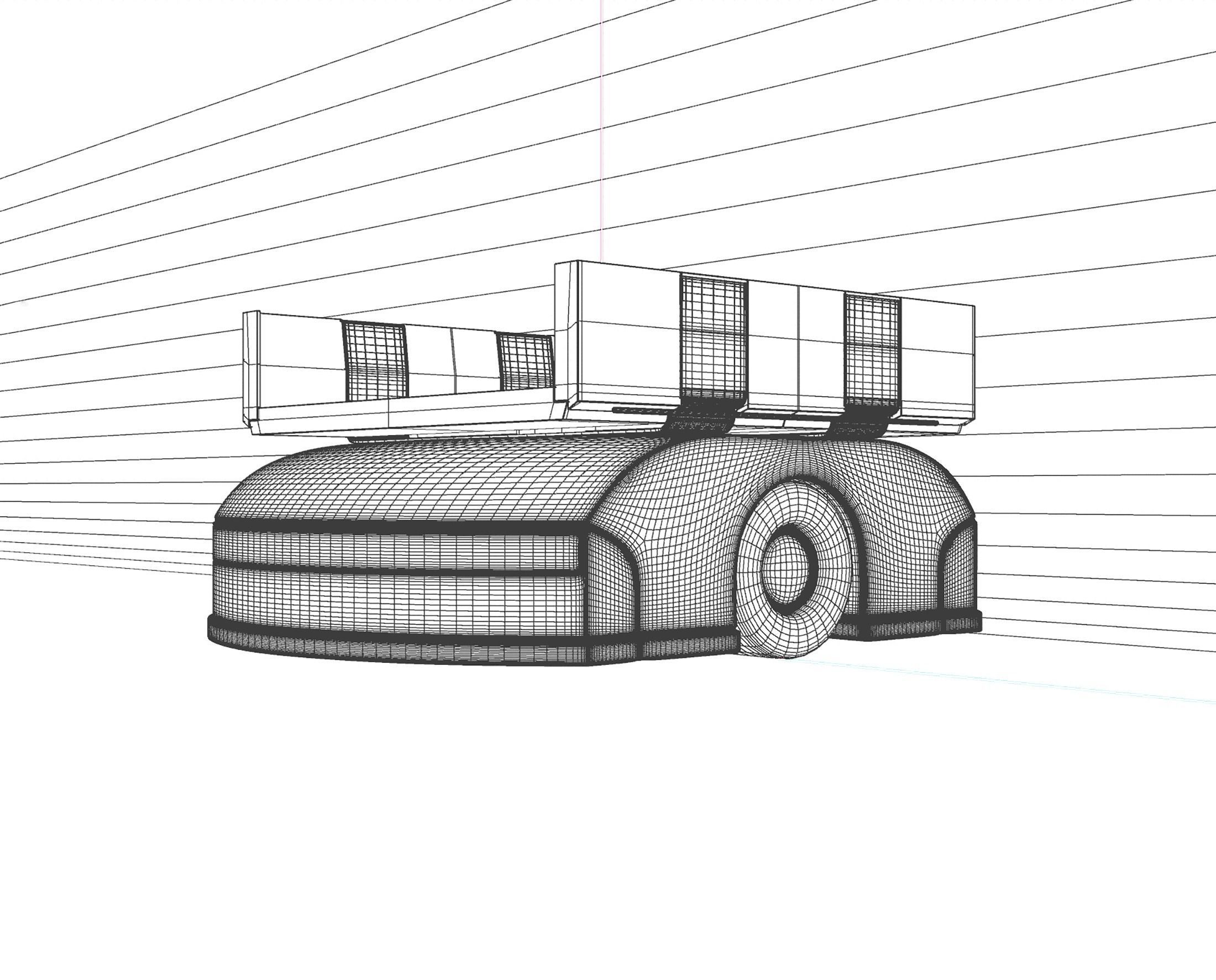 Floor Logistics Drone 3D model_7