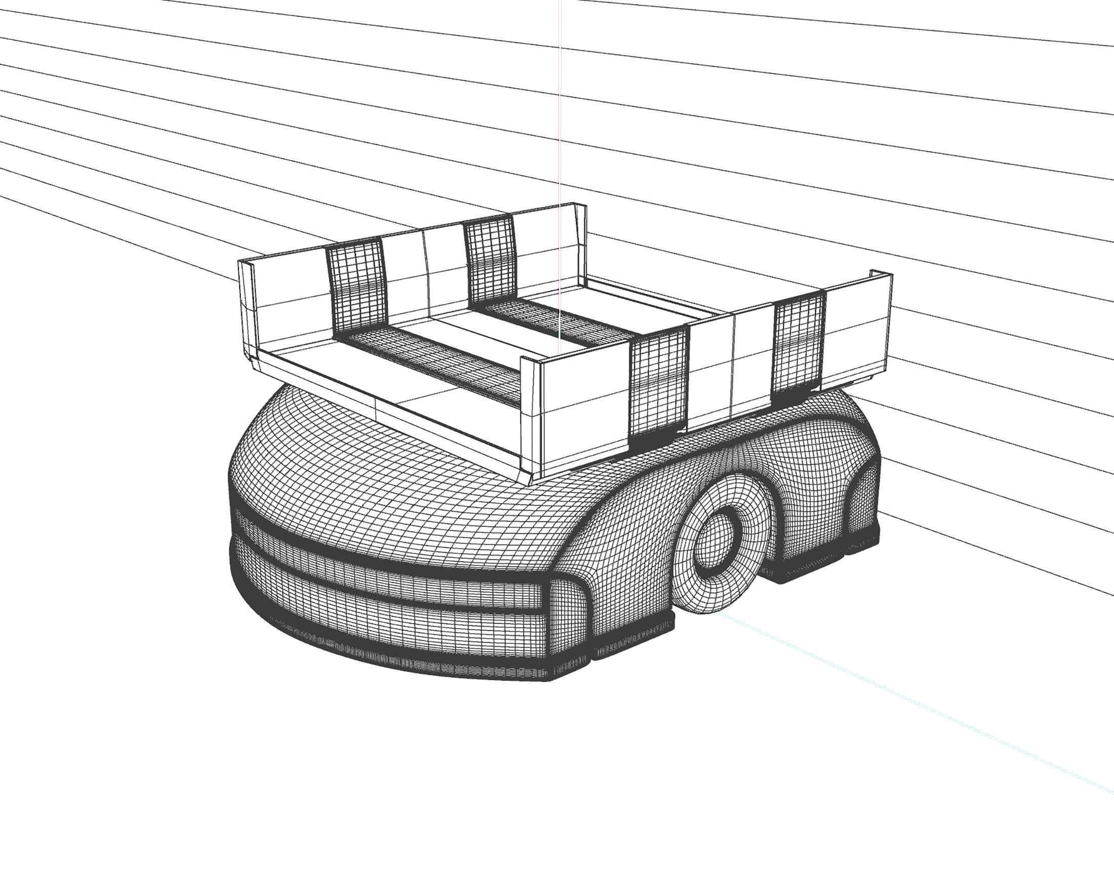 Floor Logistics Drone 3D model_6