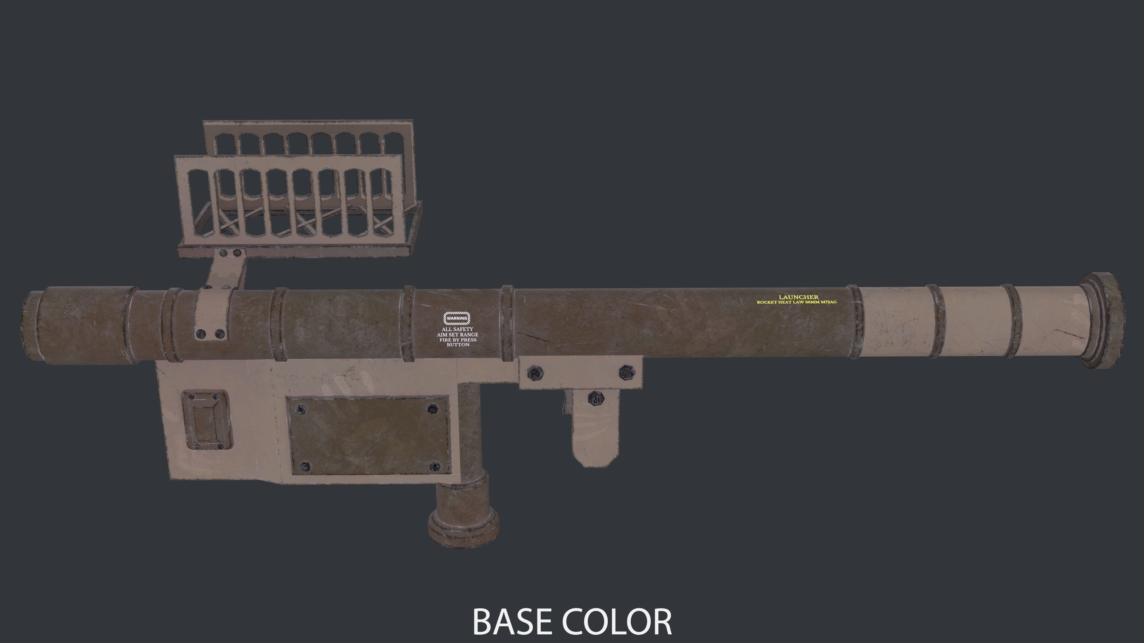 Rocket Launcher Game Ready 3 Low-poly 3D model_13