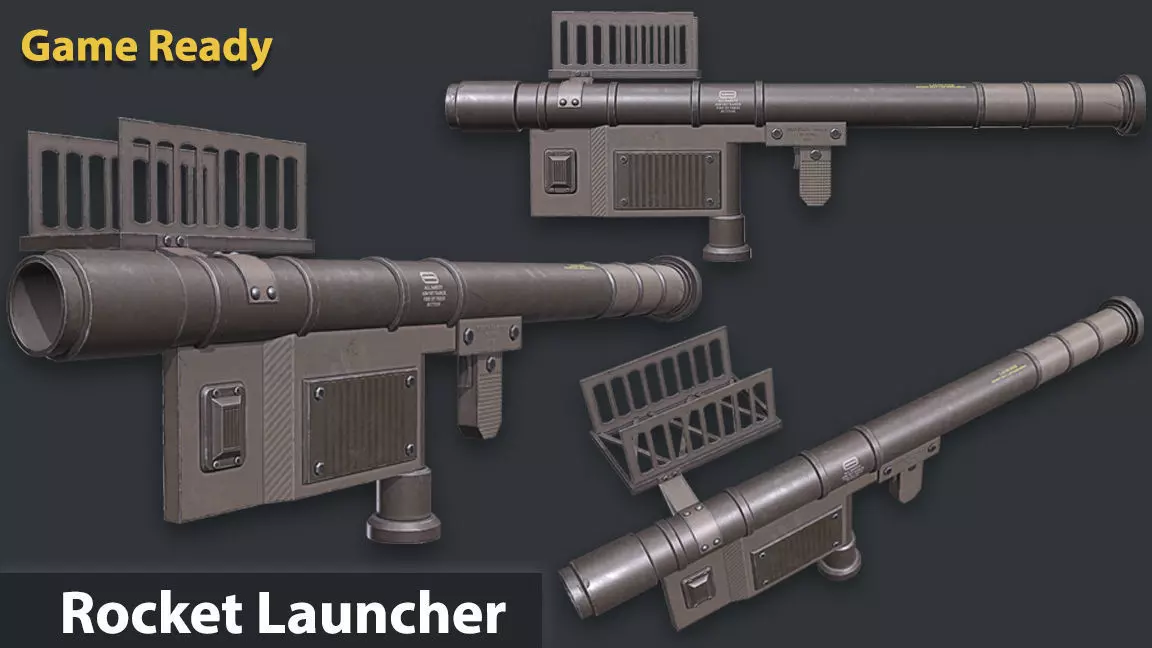Rocket Launcher Game Ready 3 Low-poly 3D model_0