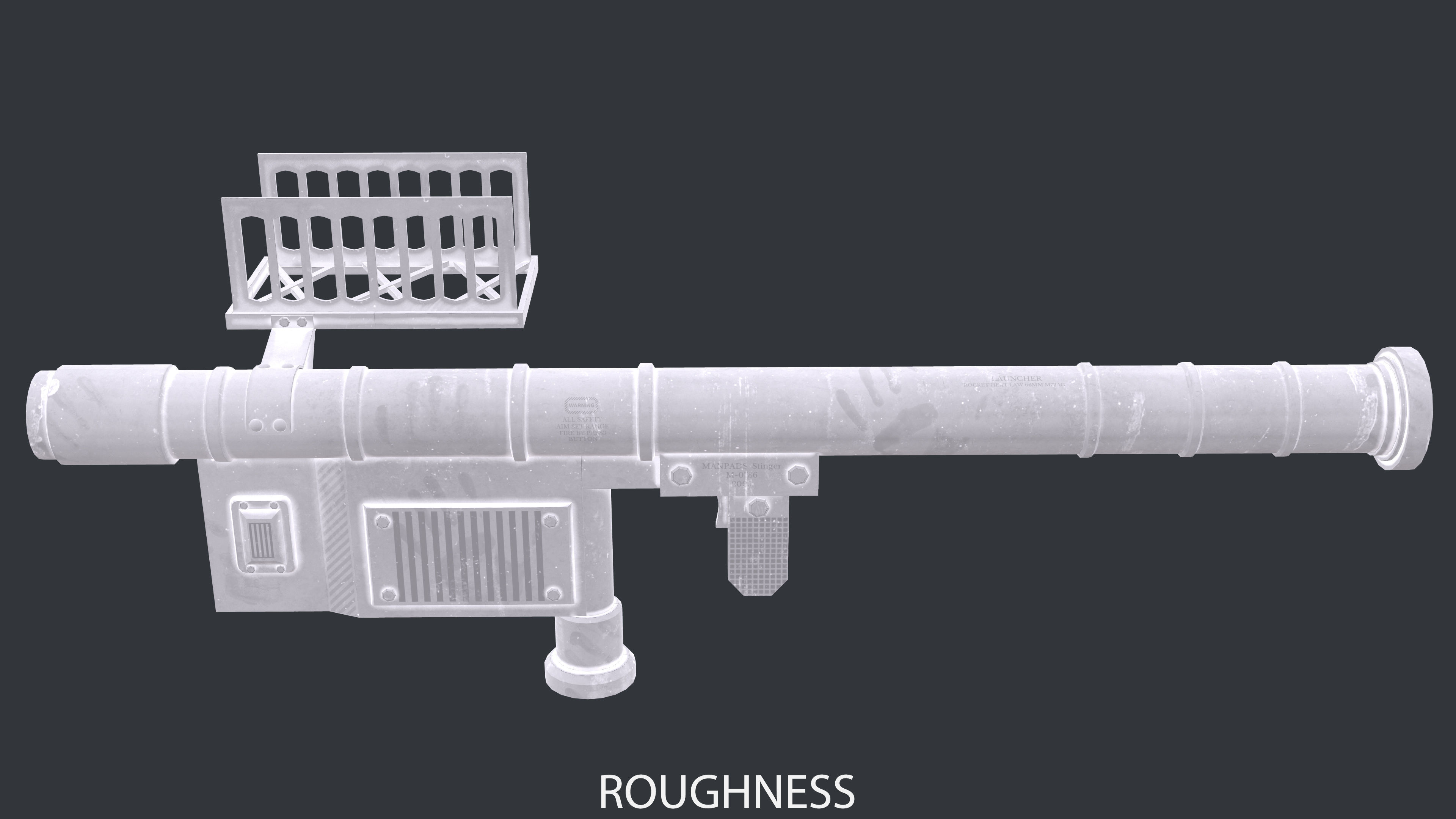 Rocket Launcher Game Ready 3 Low-poly 3D model_10