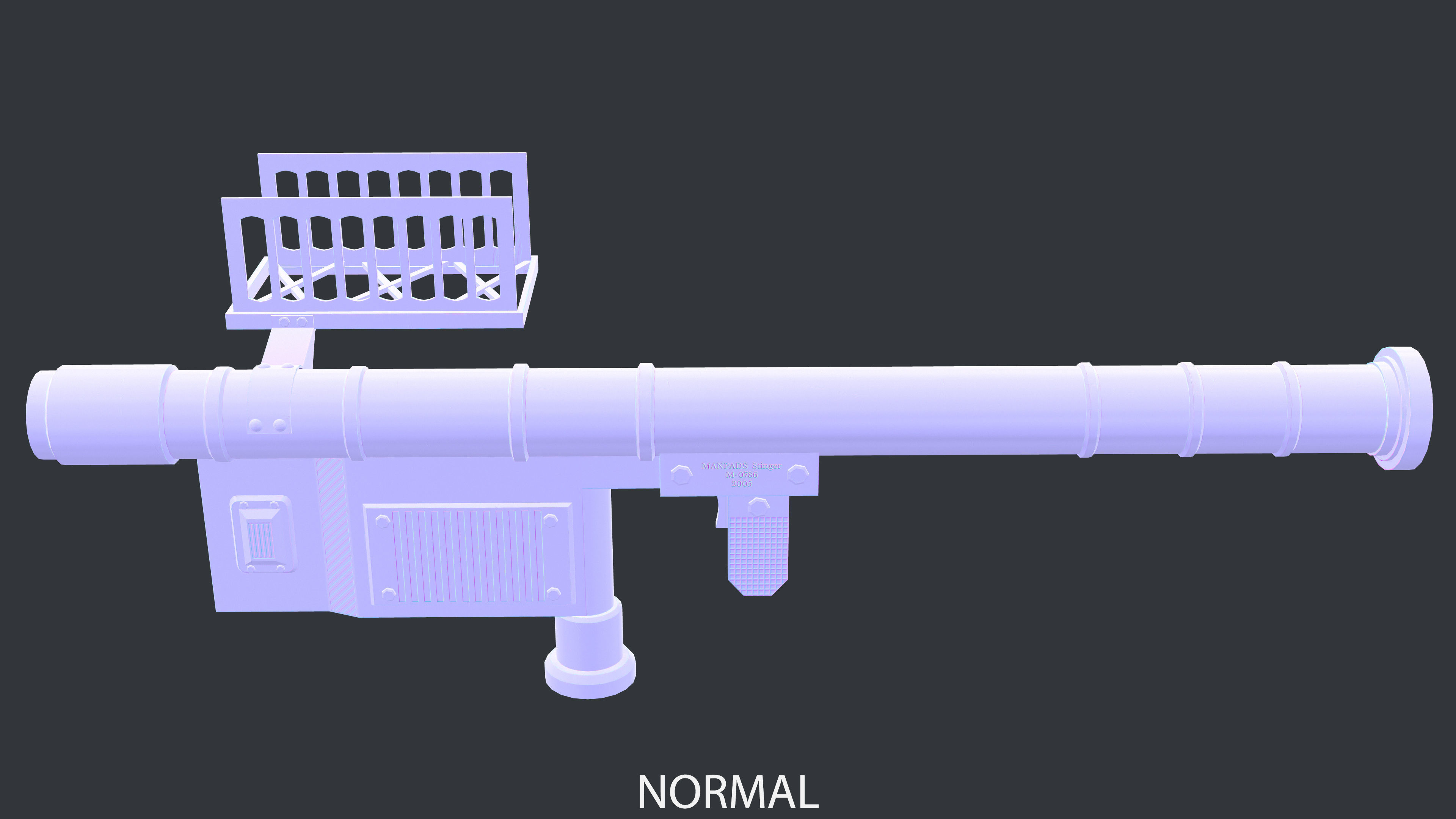 Rocket Launcher Game Ready 3 Low-poly 3D model_11