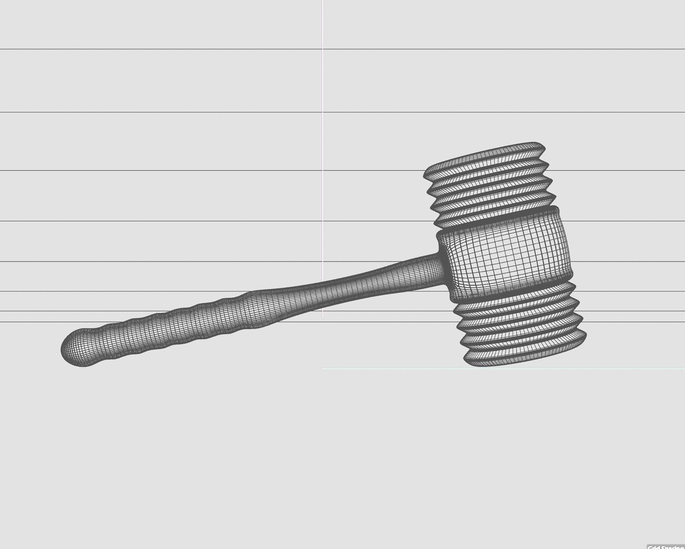 kids squishy toy hammer 3D model_3