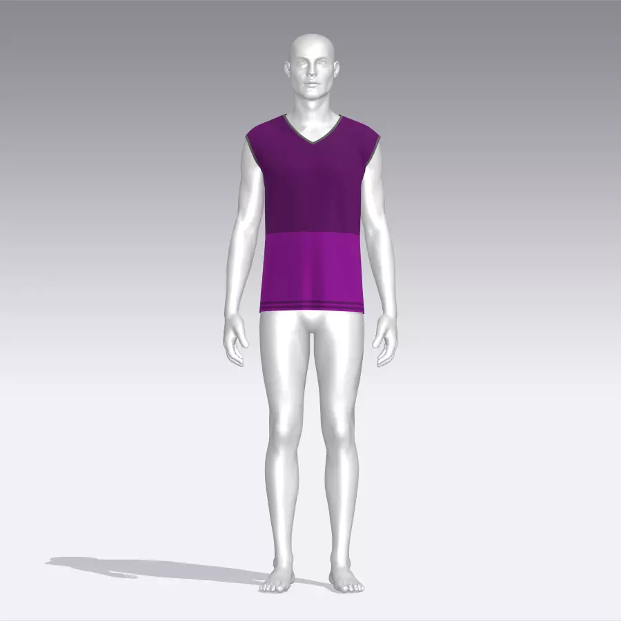 T-shirt male mannequin wearing shirt Low-poly 3D model_0
