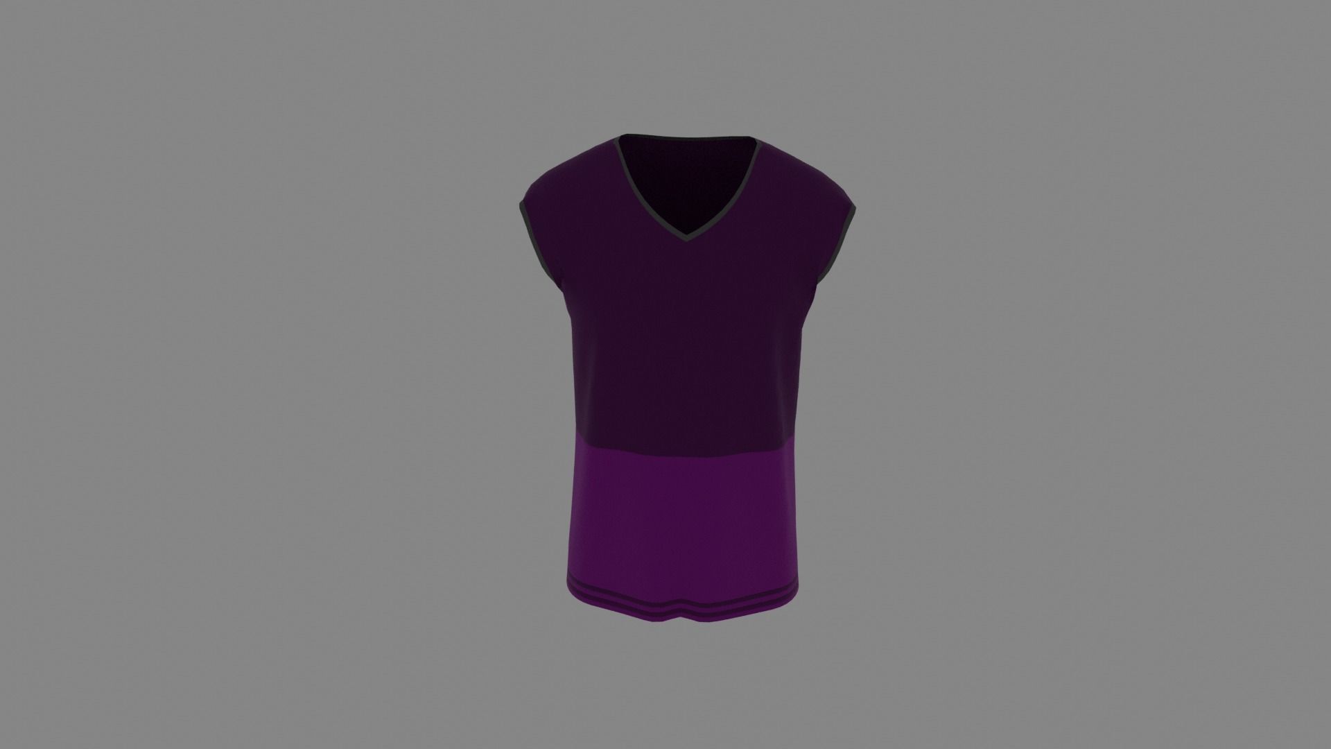 T-shirt male mannequin wearing shirt Low-poly 3D model_4