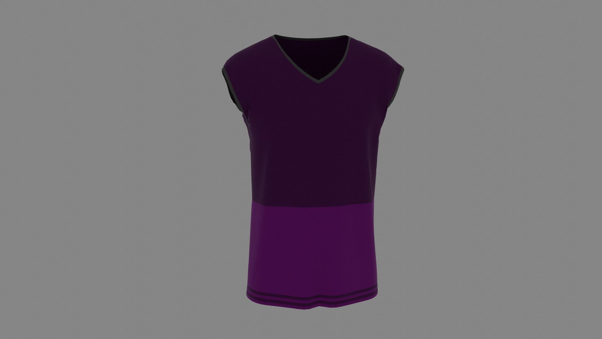 T-shirt male mannequin wearing shirt Low-poly 3D model_7