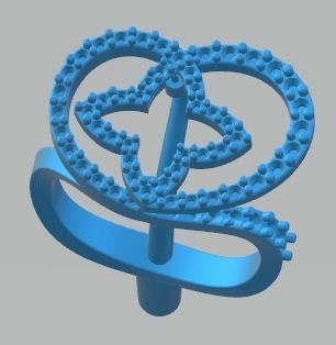 YD259 heart shaped ring 3D print model_4