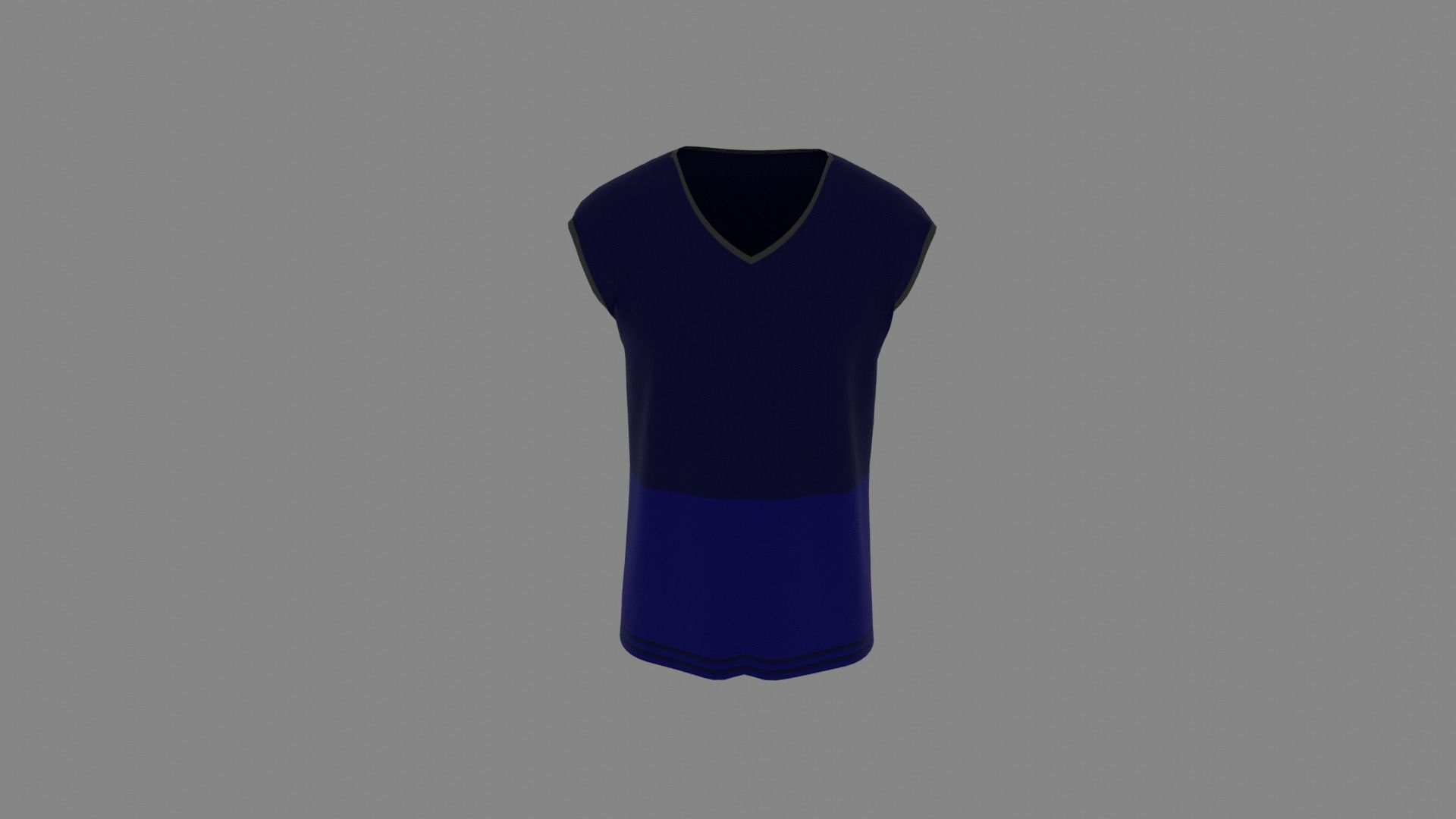 T-shirt male mannequin Low-poly 3D model_4