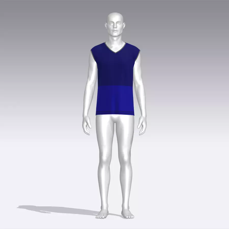 T-shirt male mannequin Low-poly 3D model_0