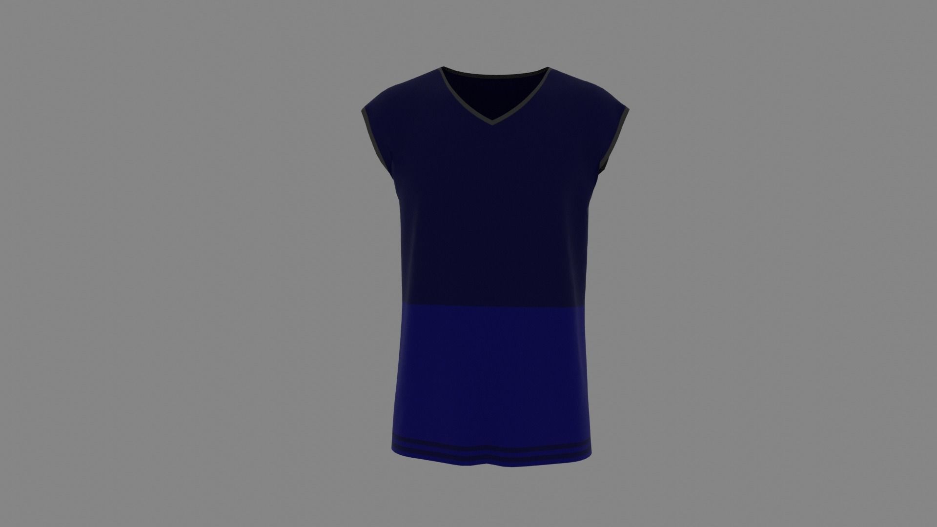 T-shirt male mannequin Low-poly 3D model_1