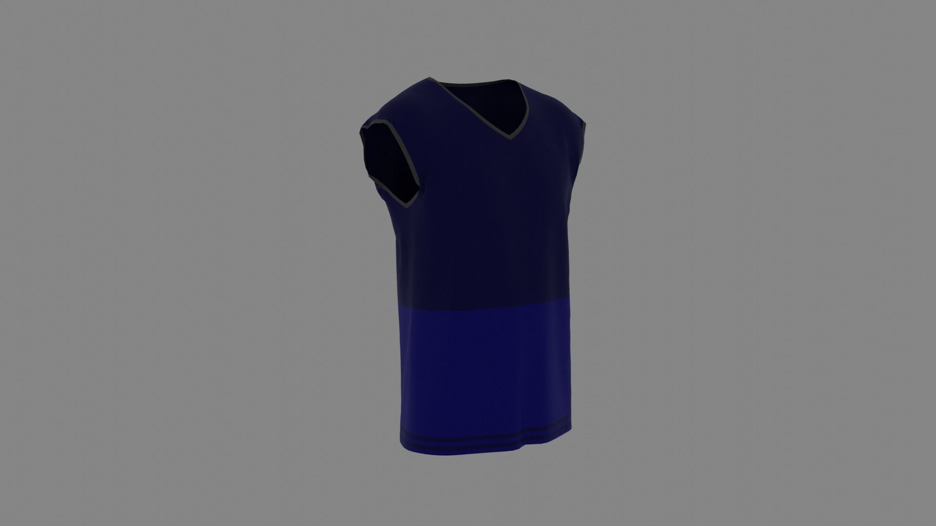T-shirt male mannequin Low-poly 3D model_3