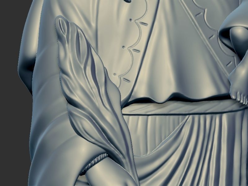 Mary with Chilld Jesus 3D print model_8