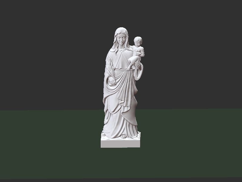 Mary with Chilld Jesus 3D print model_20