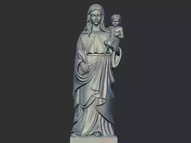 Mary with Chilld Jesus 3D print model