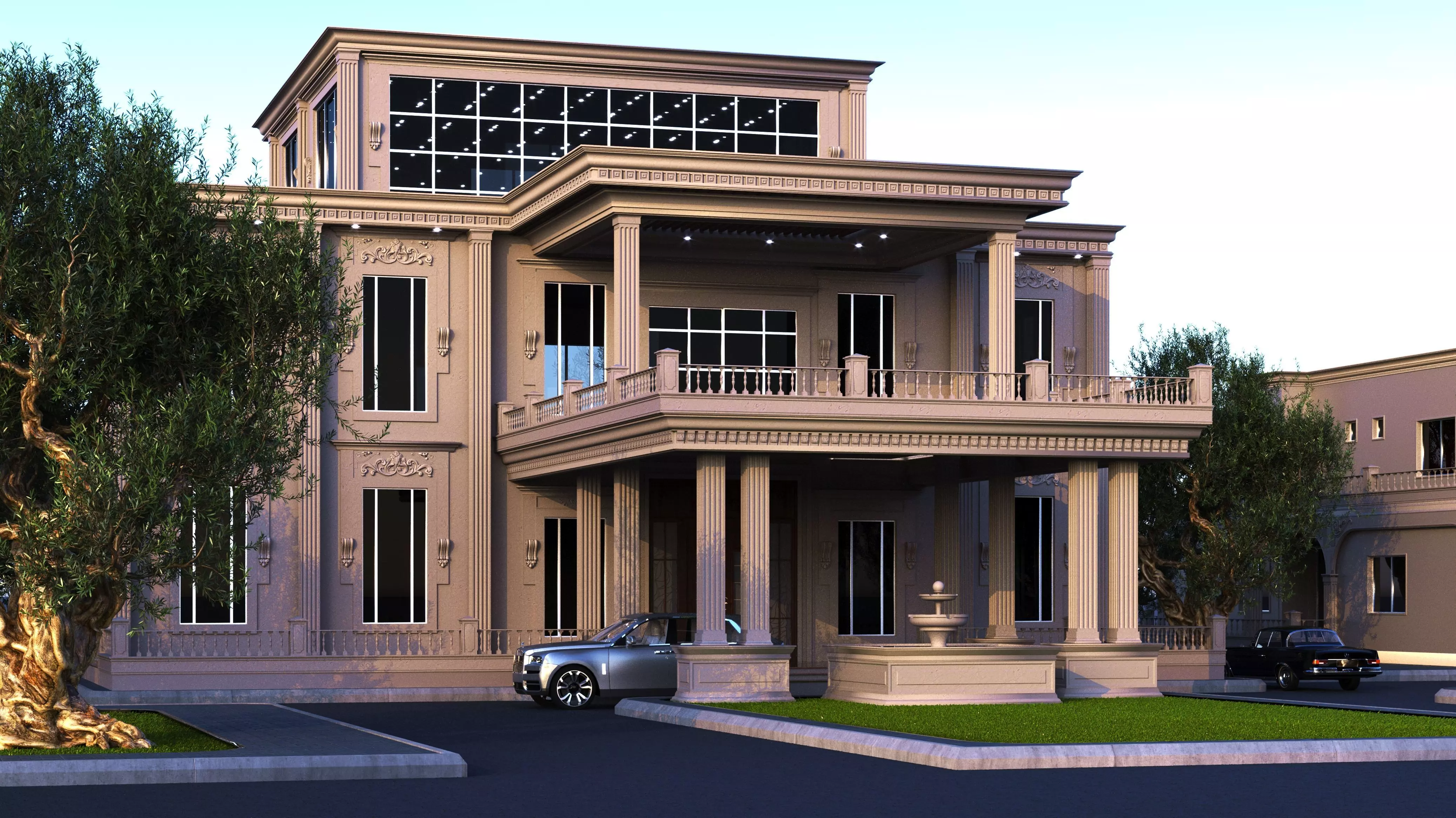 classic villa  3D model_0