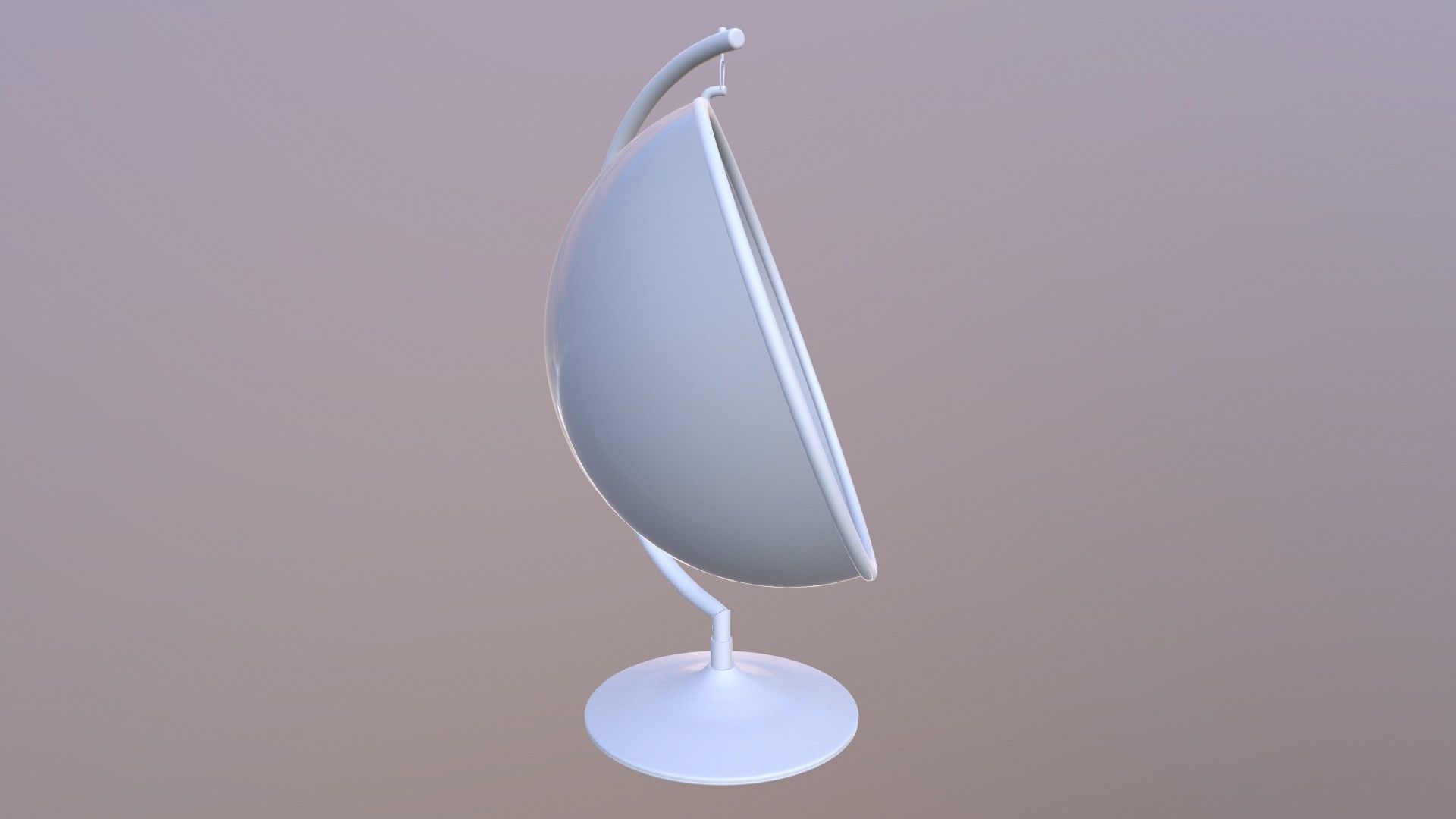 Hemisphere Hanging Chair 3D model_4