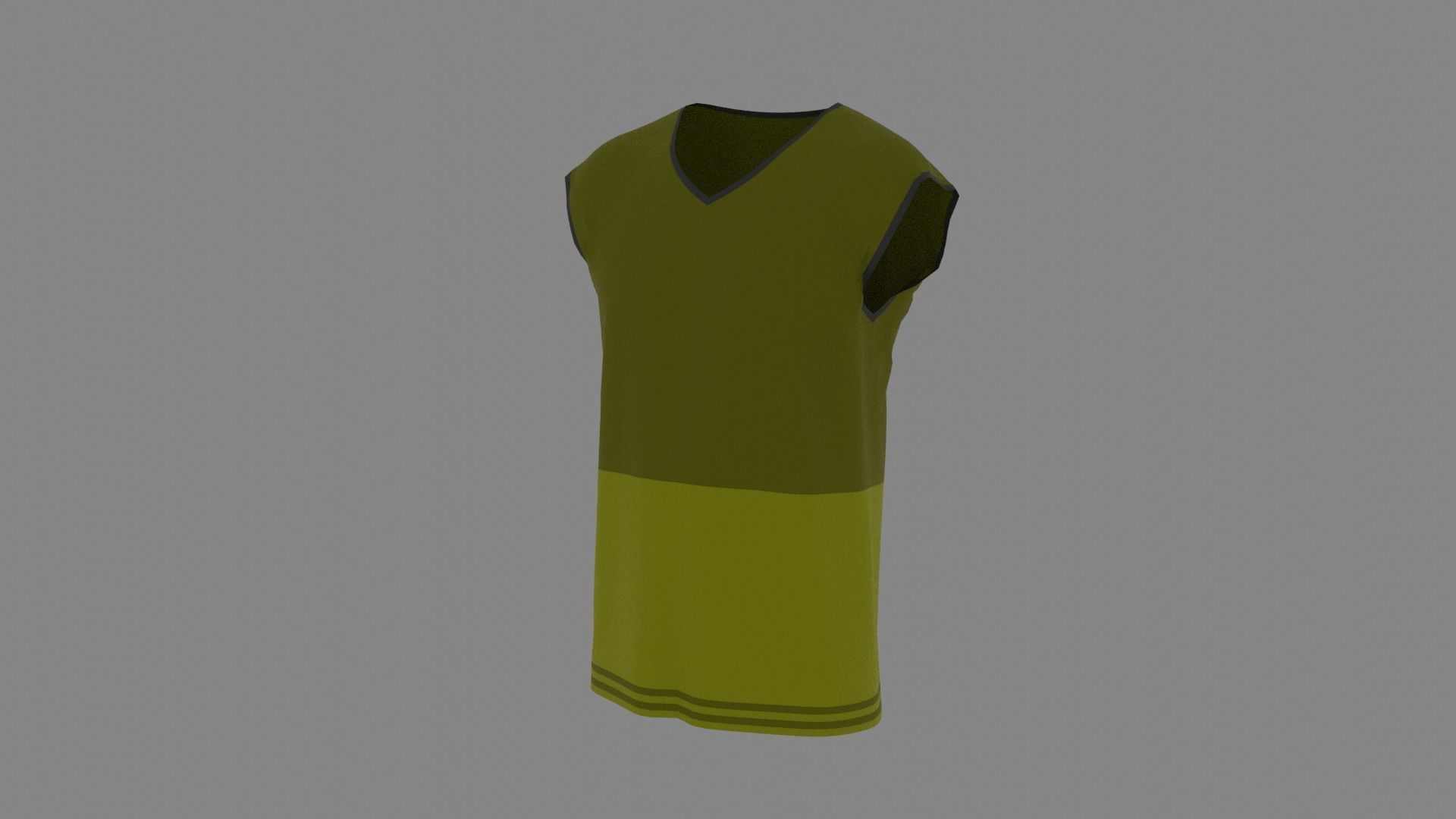T-shirt male mannequin wearing shirt Low-poly 3D model_2