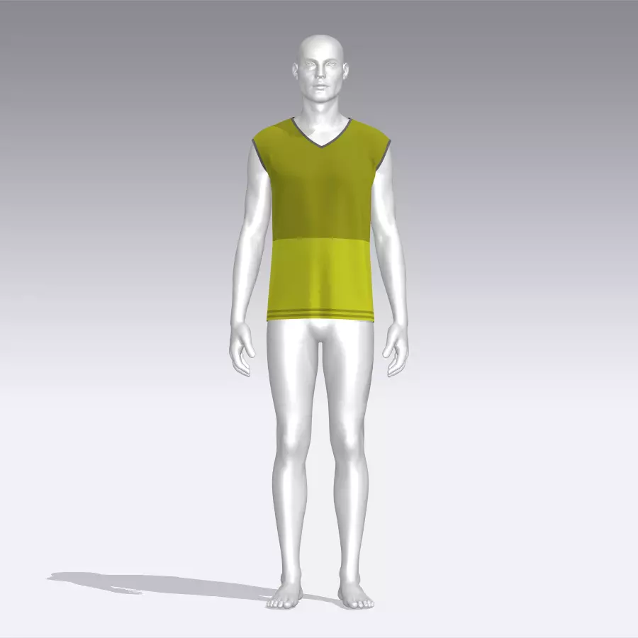 T-shirt male mannequin wearing shirt Low-poly 3D model_0